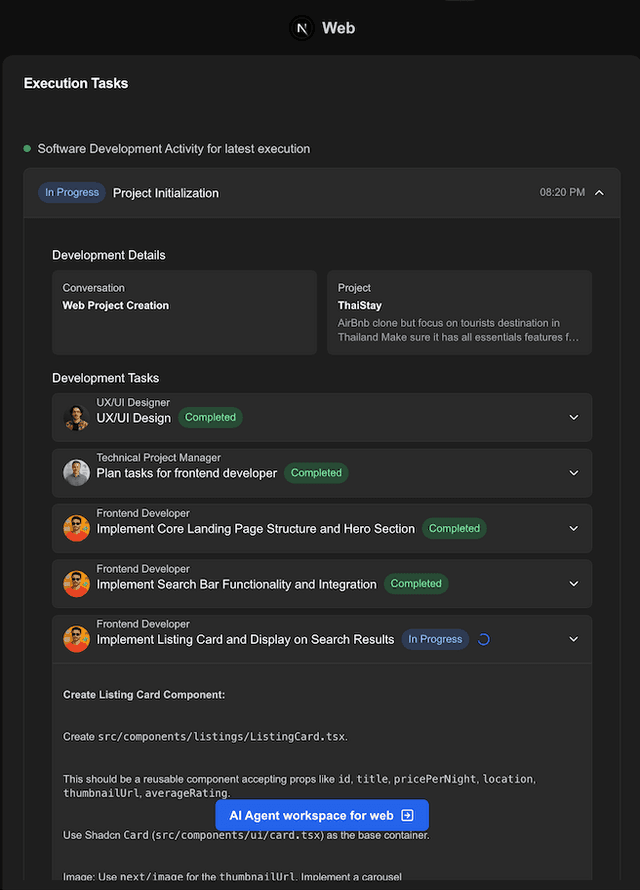 Frontend development team